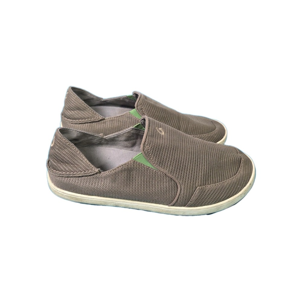 Olukai Nohea Mesh Grey Men's Size 11 / 44 Slip On Shoes Casual Fold‎ Back